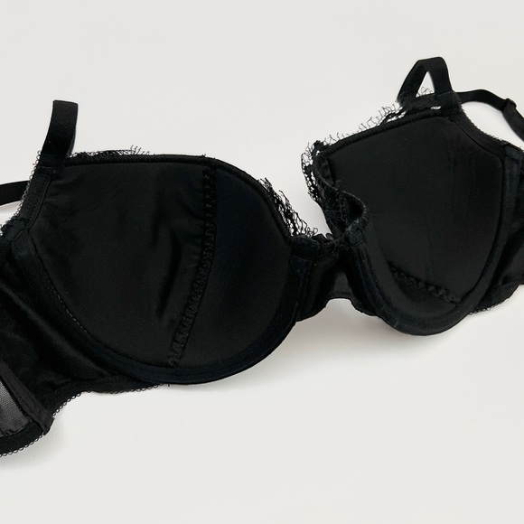 frederick’s | sheer floral lace underwire lined intimate lingerie set | sz 34b - Picture 4 of 7